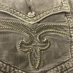 Rock revival olive green corduroy jeans / pants